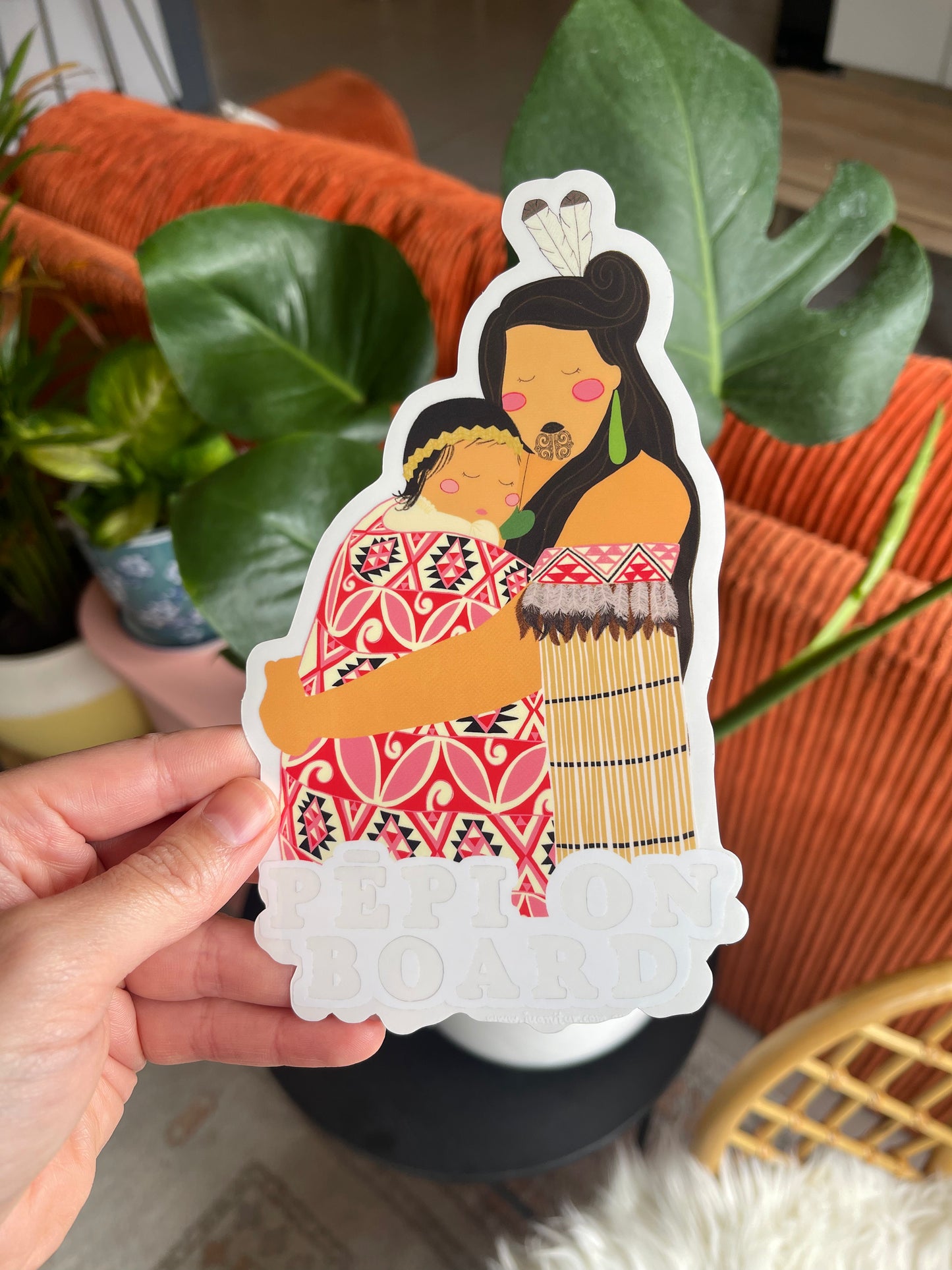 ‘Pēpi On Board’ Clear Vinyl Sticker